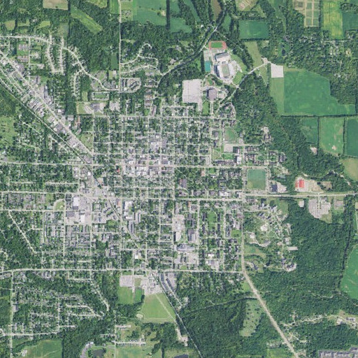 Aerial imagery of Hall Auditorium, OH