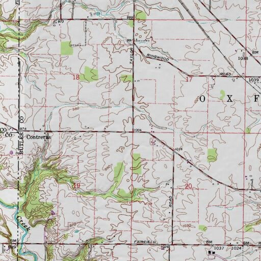 USGS 24K topo map of School Number 4 (historical), OH