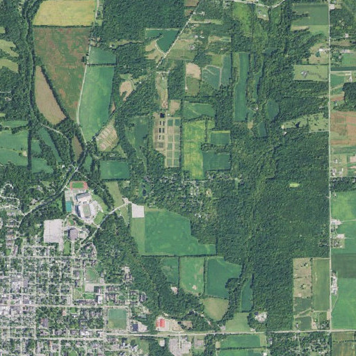 Aerial imagery of School Number 6 (historical), OH