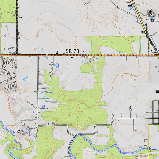 OpenTopoMap map of School Number 4 (historical), OH