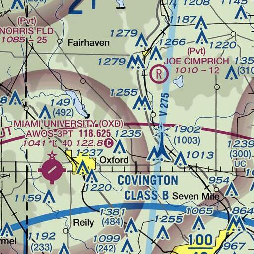 FAA VFR chart of School Number 3 (historical), OH