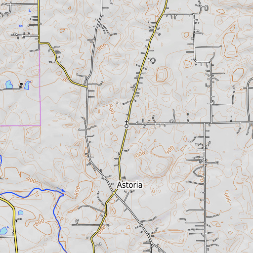 OpenTopoMap map of School Number 3 (historical), OH
