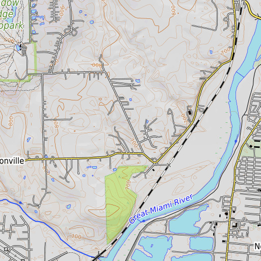 OpenTopoMap map of School Number 7 (historical), OH