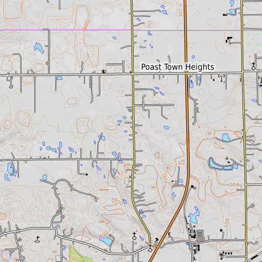 OpenTopoMap map of School Number 1 (historical), OH