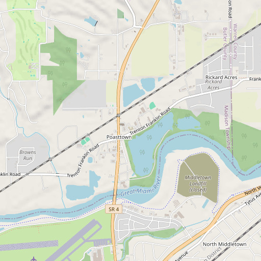 OpenStreetMap map of Poasttown Elementary School, OH