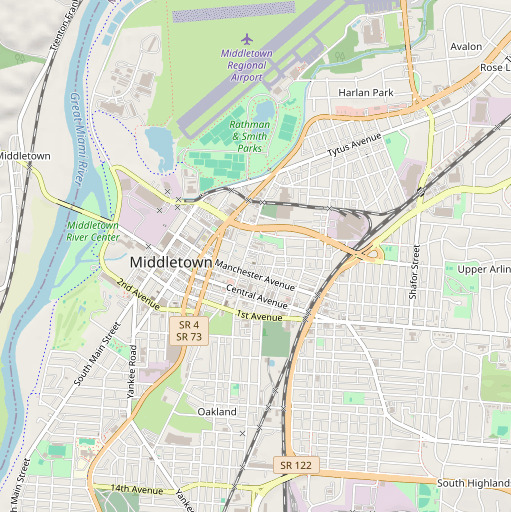 OpenStreetMap map of Trinity School, OH