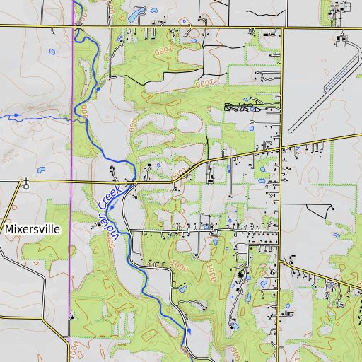 OpenTopoMap map of School Number 7 (historical), OH