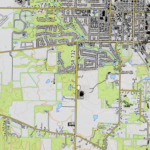 OpenTopoMap map of School Number 9 (historical), OH