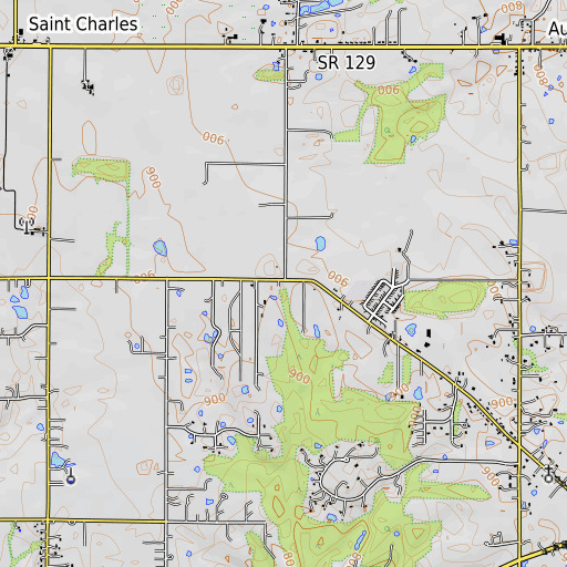 OpenTopoMap map of School Number 1 (historical), OH