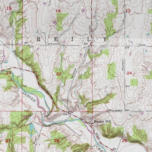 USGS 24K topo map of School Number 6 (historical), OH