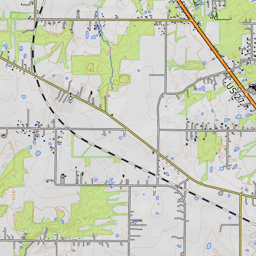 OpenTopoMap map of School Number 1 (historical), OH
