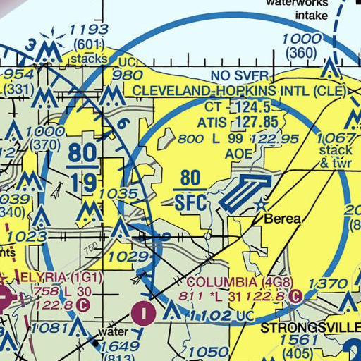 FAA VFR chart of Brooklor Shopping Center, OH