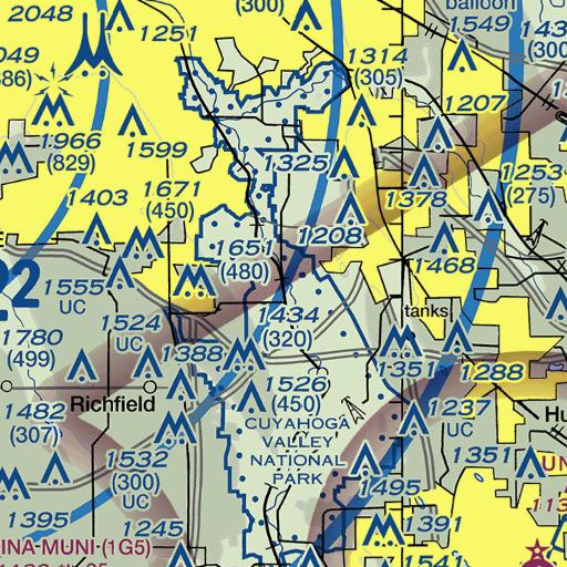 FAA VFR chart of Jaite Mill Historic District, OH