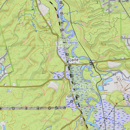 OpenTopoMap map of Jaite Mill Historic District, OH