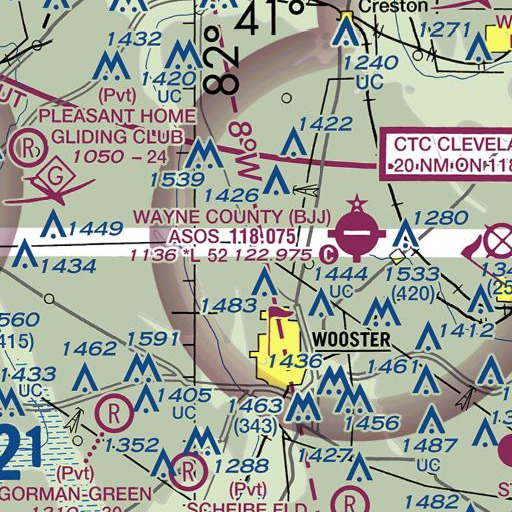 FAA VFR chart of Maple Lane Farm, OH