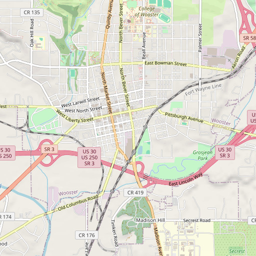 OpenStreetMap map of School Number 1 (historical), OH
