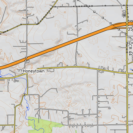 OpenTopoMap map of School Number 3 (historical), OH