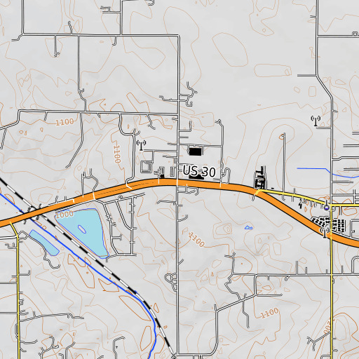OpenTopoMap map of School Number 4 (historical), OH