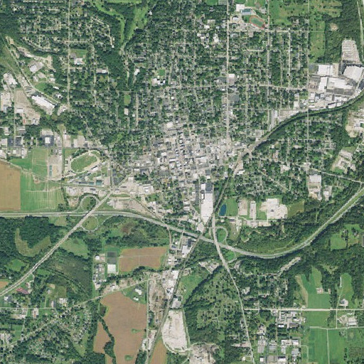 Aerial imagery of School Number 4 (historical), OH
