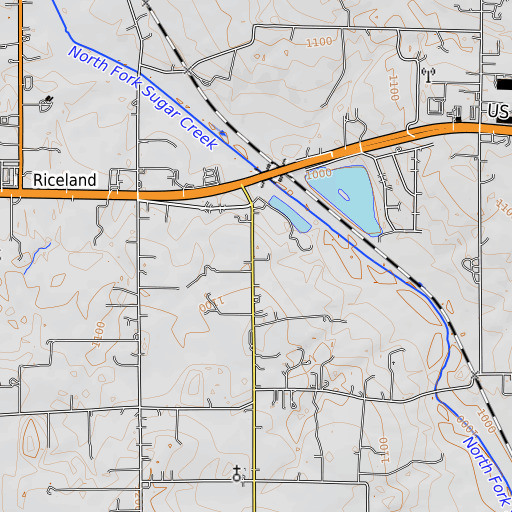 OpenTopoMap map of School Number 5 (historical), OH
