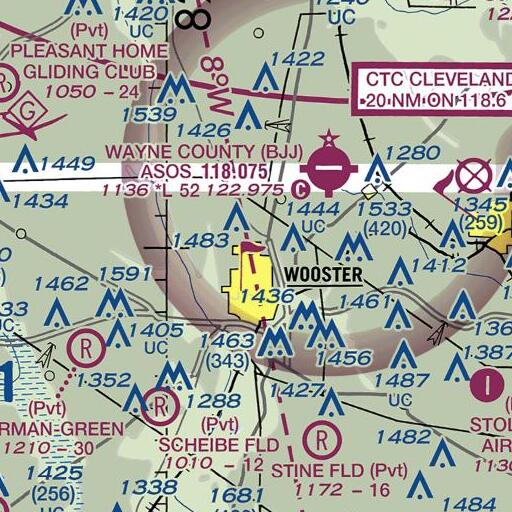FAA VFR chart of School Number 8 (historical), OH