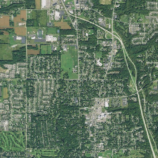 Aerial imagery of School Number 8 (historical), OH