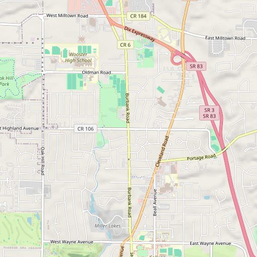 OpenStreetMap map of School Number 8 (historical), OH