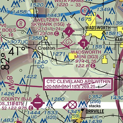 FAA VFR chart of Prospect Farm, OH