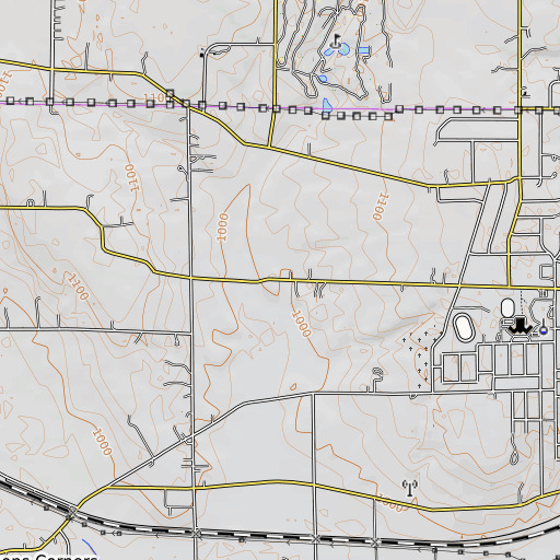 OpenTopoMap map of Enterprise Farm, OH
