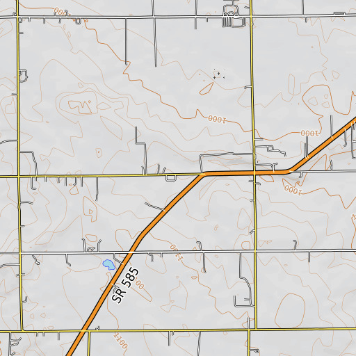 OpenTopoMap map of School Number 4 (historical), OH