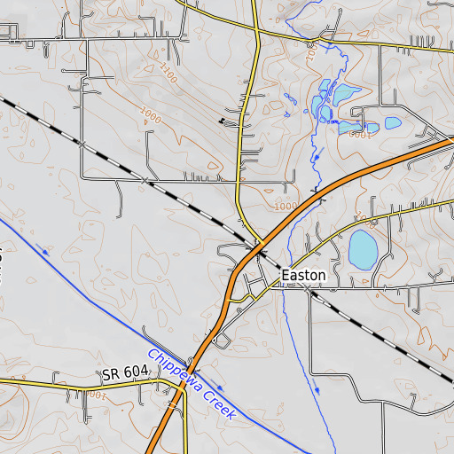 OpenTopoMap map of Richvalley Farm, OH