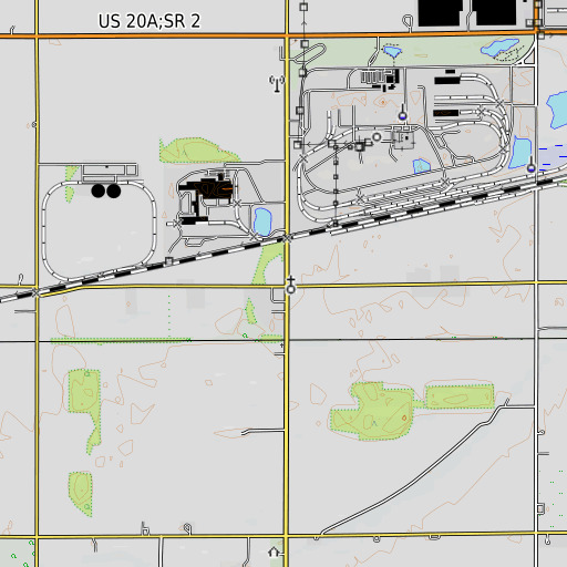 OpenTopoMap map of School Number 7 (historical), OH