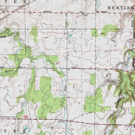 USGS 24K topo map of Fay School (historical), OH