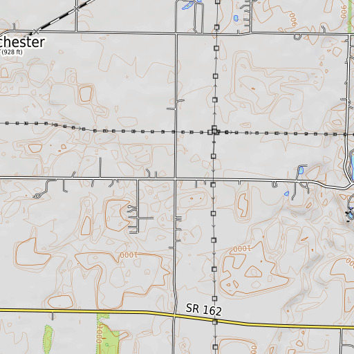 OpenTopoMap map of Fay School (historical), OH