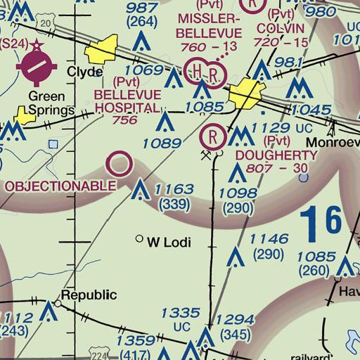 FAA VFR chart of School Number 5 (historical), OH