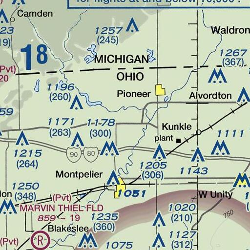 FAA VFR chart of School Number 6 (historical), OH