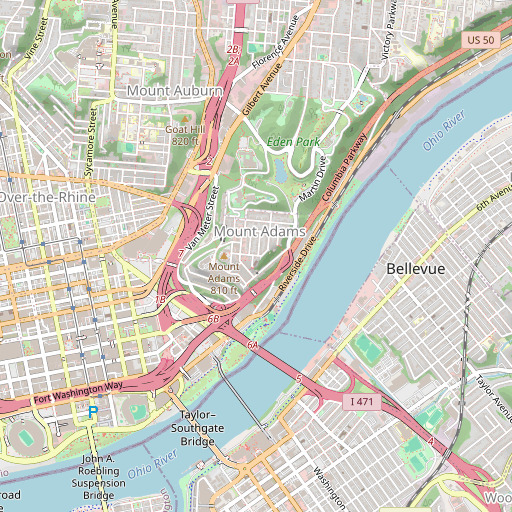 OpenStreetMap map of Immaculate Conception School (historical), OH