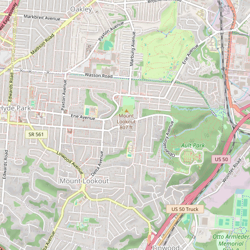 OpenStreetMap map of Observatory Historic District, OH