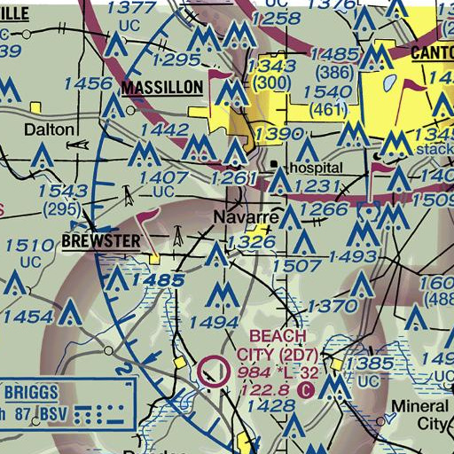 FAA VFR chart of Tiger Mine, OH