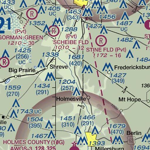 FAA VFR chart of Big Hollow, OH