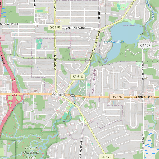 OpenStreetMap map of White Bridge, OH
