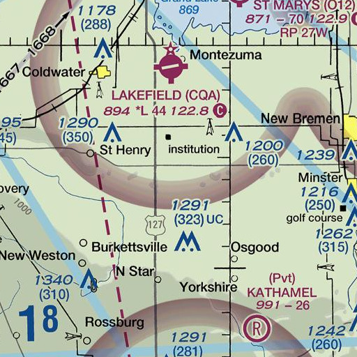 FAA VFR chart of Gruenwald Convent, OH