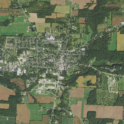 Aerial imagery of Morrow County Courthouse, OH