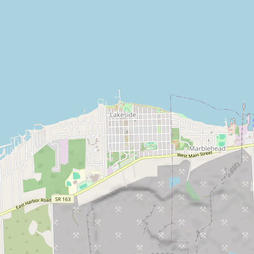 OpenStreetMap map of Lakeside Historic District, OH
