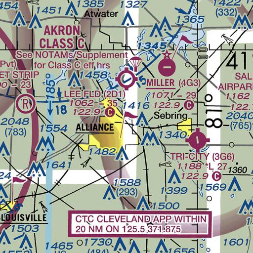 FAA VFR chart of First Methodist Church, OH