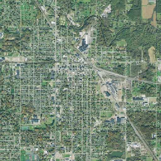 Aerial imagery of First Methodist Church, OH