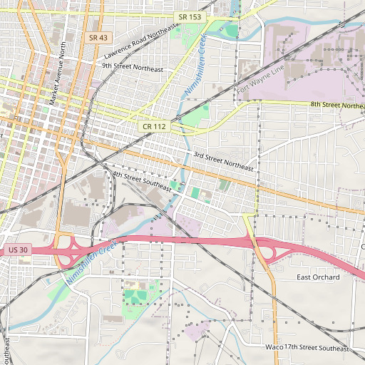 OpenStreetMap map of Third Street Bridge, OH