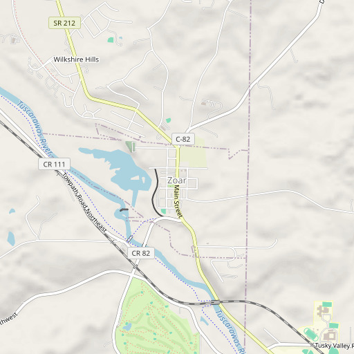 OpenStreetMap map of Zoar Historic District, OH