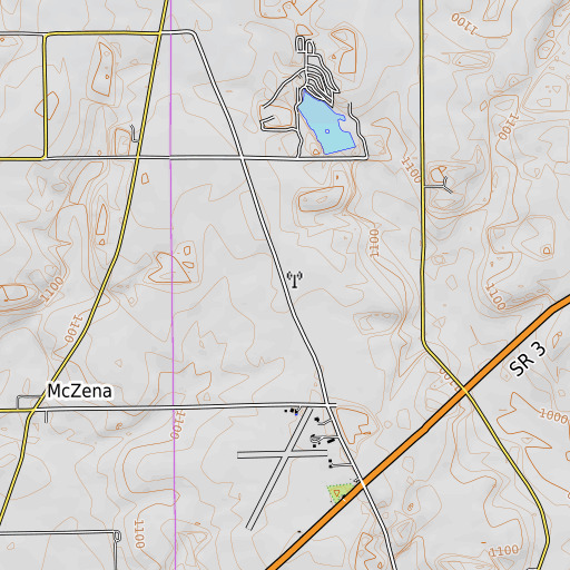 OpenTopoMap map of Fairview School (historical), OH