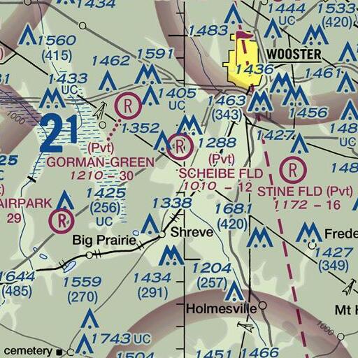 FAA VFR chart of Kister Mill, OH